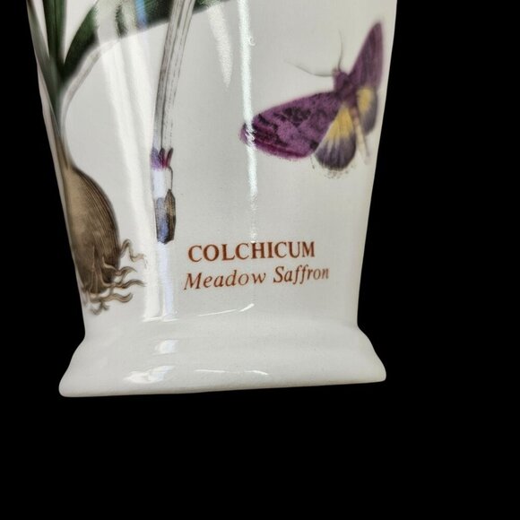 Portmeirion Botanic Garden 70s Small Urn Purple Colchicum Plant on White - Picture 3 of 7